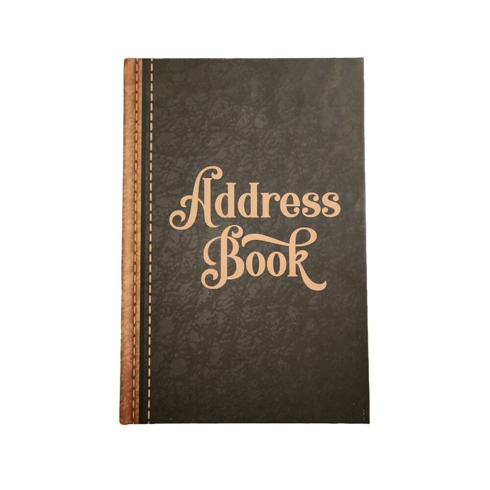 Black & Brown Floral Address Book: Birthday Section, Home & Cell#, Email address